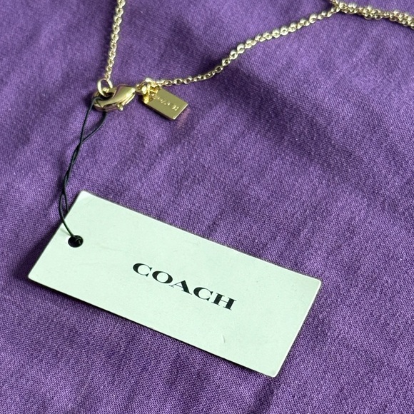 Coach Gold Necklace with Multicolor Letters - Picture 6 of 7